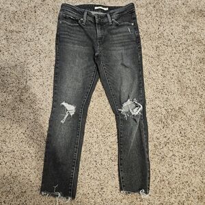 Levi's 711 Skinny Black Jeans 26